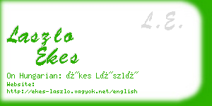 laszlo ekes business card